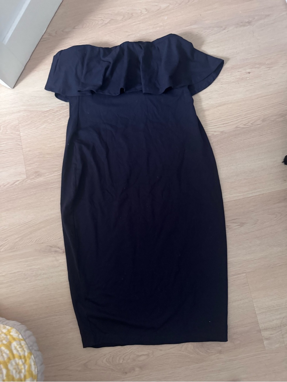 Susana Monaco Essential Tube Mini Dress Strapless Ruffles Size S/M Stretch
